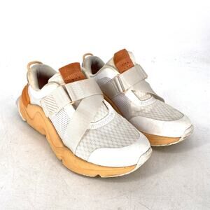 Sorel Rnegd Kinetic Sneakers White And Orange Women’s Size 8.5